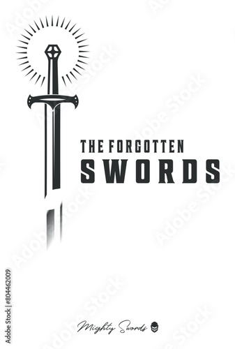 the forgotten sword logo vector vintage illustration design © rozva barokah