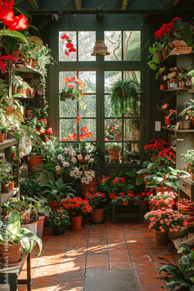 Room filled with potted plants