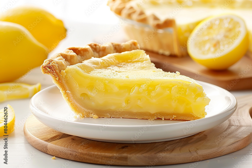 lemonade pie slice special dessert generated.AI lemonade pie slice special dessert generated.AI