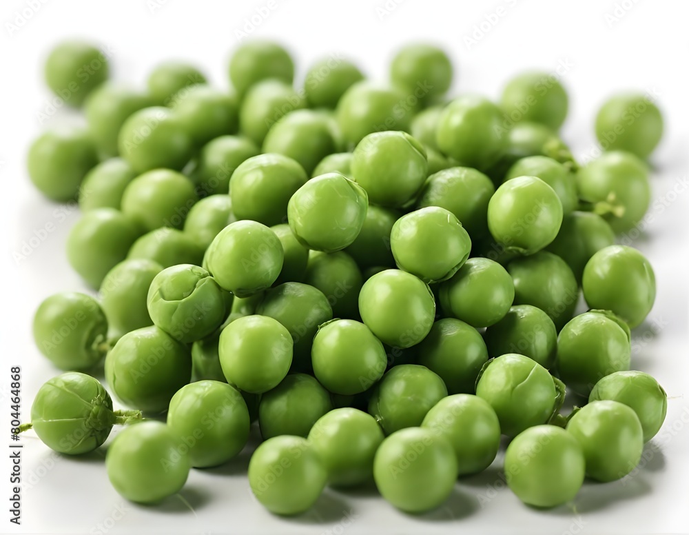fresh green peas isolated on a white background Generated AI, fresh green peas isolated on a white background Generated AI,