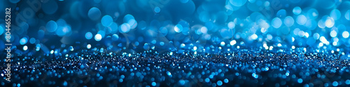 Deep Ocean Blue Twinkling Lights, Serene and Deep Background for Tranquil Themes