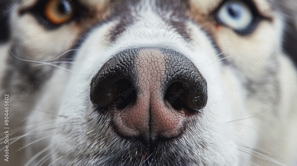 Closeup portrait of a Husky dog face Closeup portrait of a Husky dog face