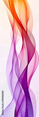 abstract background with colorful wavy shapes on a light purple and orange gradient background  in a modern minimalist style  with soft lighting  an elegant composition