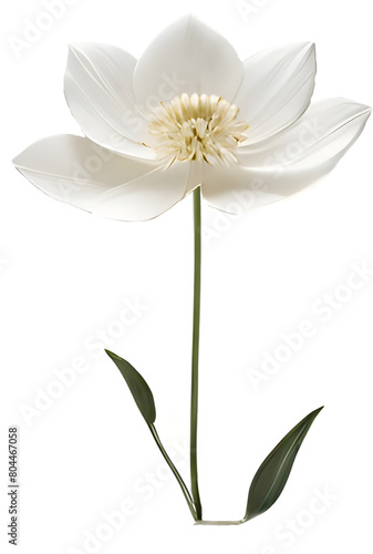 white flower isolated on white background