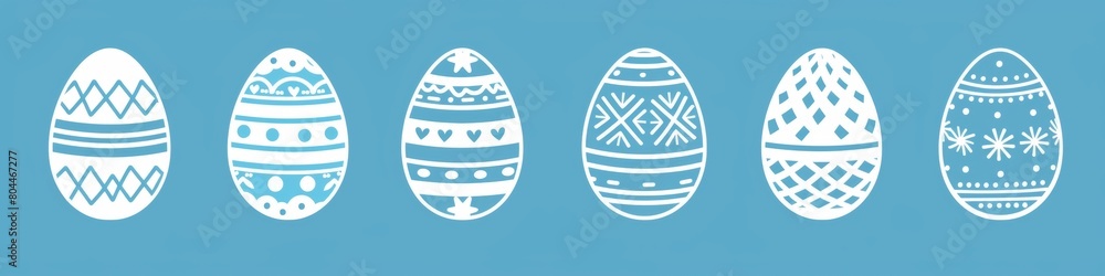 Web banner. Vector illustration of Easter eggs with various colors and pattern designs. Web banner. Vector illustration of Easter eggs with various colors and pattern designs.
