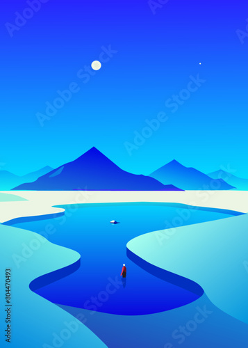  In the extremely barren north, there is a dark sea, which is the Heavenly Pond. There is a fish there, which is several thousand li in breadth