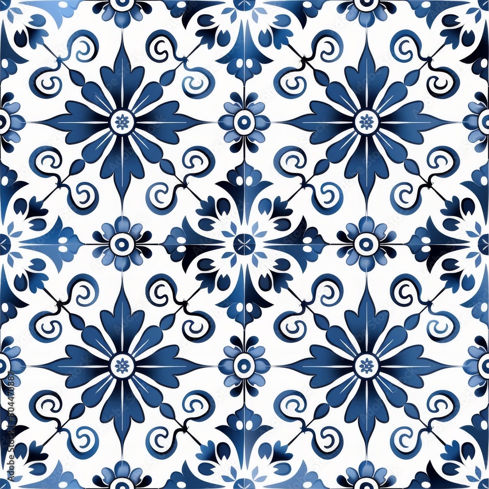 Portuguese Azulejo Seamless Tile Pattern
Portuguese Azulejo Seamless Tile Pattern