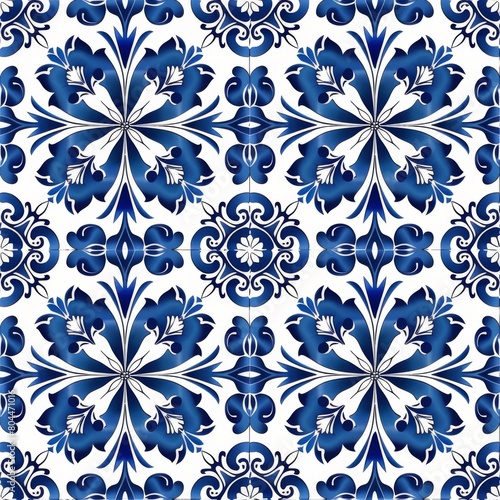 Portuguese Azulejo Seamless Tile Pattern

