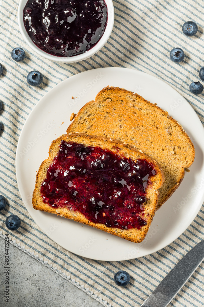 Healthy Homemade Blueberry Jam and Toast Healthy Homemade Blueberry Jam and Toast