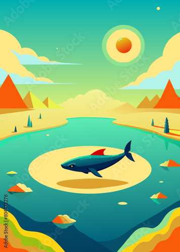  In the extremely barren north, there is a dark sea, which is the Heavenly Pond. There is a fish there, which is several thousand li in breadth