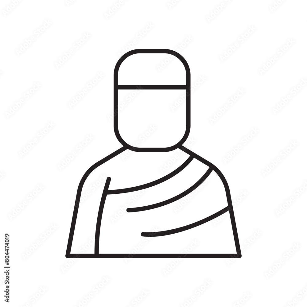 Ihram icon design with white background stock illustration Ihram icon design with white background stock illustration