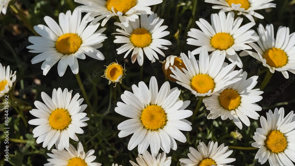 Leucanthemum vulgare, the ox-eye daisy, or oxeye daisy is widely cultivated and available as a perennial flowering ornamental plant for gardens and designed meadow landscapes
Leucanthemum vulgare, the ox-eye daisy, or oxeye daisy is widely cultivated and available as a perennial flowering ornamental plant for gardens and designed meadow landscapes