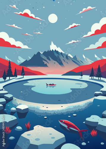  In the extremely barren north, there is a dark sea, which is the Heavenly Pond. There is a fish there, which is several thousand li in breadth