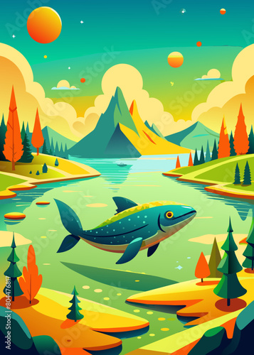  In the extremely barren north, there is a dark sea, which is the Heavenly Pond. There is a fish there, which is several thousand li in breadth