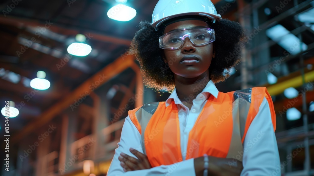 A Confident Female Industrial Engineer A Confident Female Industrial Engineer