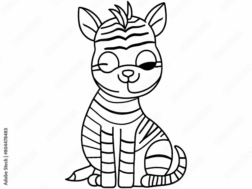 illustration of a cat on white background