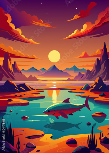  In the extremely barren north, there is a dark sea, which is the Heavenly Pond. There is a fish there, which is several thousand li in breadth