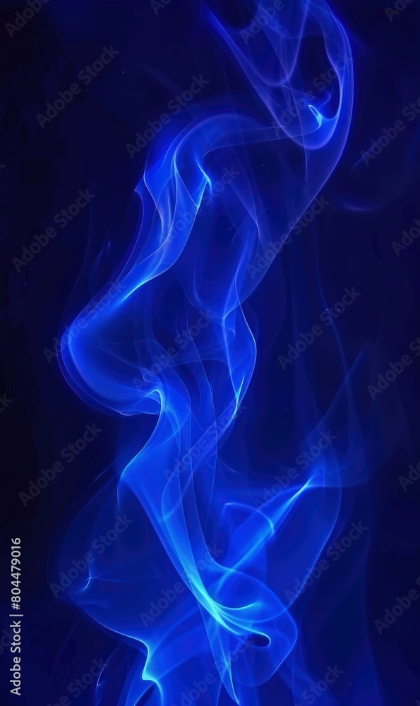 Elegant curves and fluid lines dancing through the darkness of a blue abstract canvas, Background Image For Website