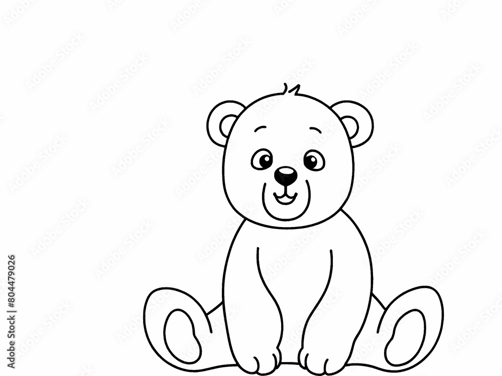 teddy bear simple black and white design teddy bear simple black and white design