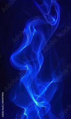 Elegant curves and fluid lines dancing through the darkness of a blue abstract canvas, Background Image For Website