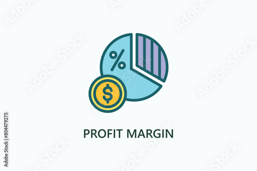 Profit Margin Vector, Icon Or Logo Sign Symbol Illustration 
