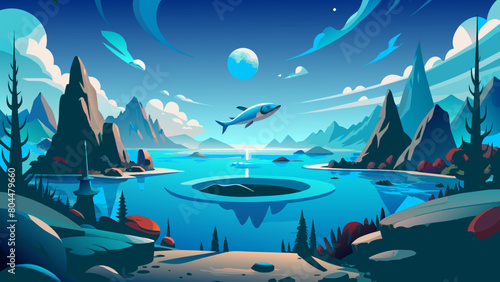  In the extremely barren north, there is a dark sea, which is the Heavenly Pond. There is a fish there, which is several thousand li in breadth