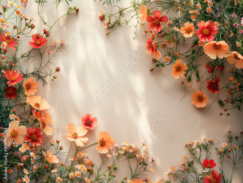 background with poppies