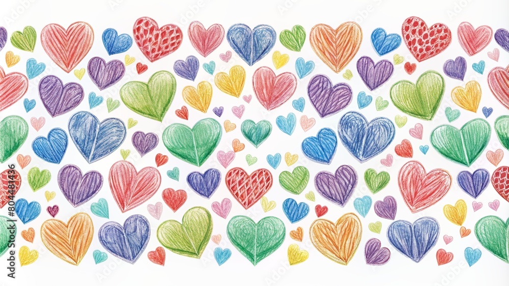 set of valentine banners. a colorful wall with many hearts and the words love in colorful colors. set of valentine banners. a colorful wall with many hearts and the words love in colorful colors.