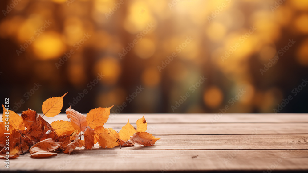 autumn leaves on the wooden background autumn leaves on the wooden background