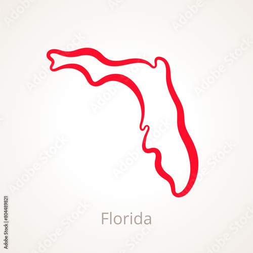 Florida - Outline Map photo