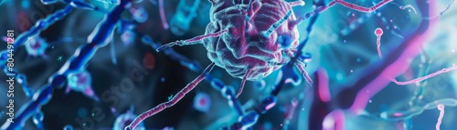 Breakthroughs in neurodegenerative disease treatment close-up on molecular drugs photo