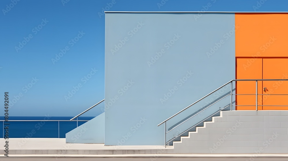 background with modern stairs