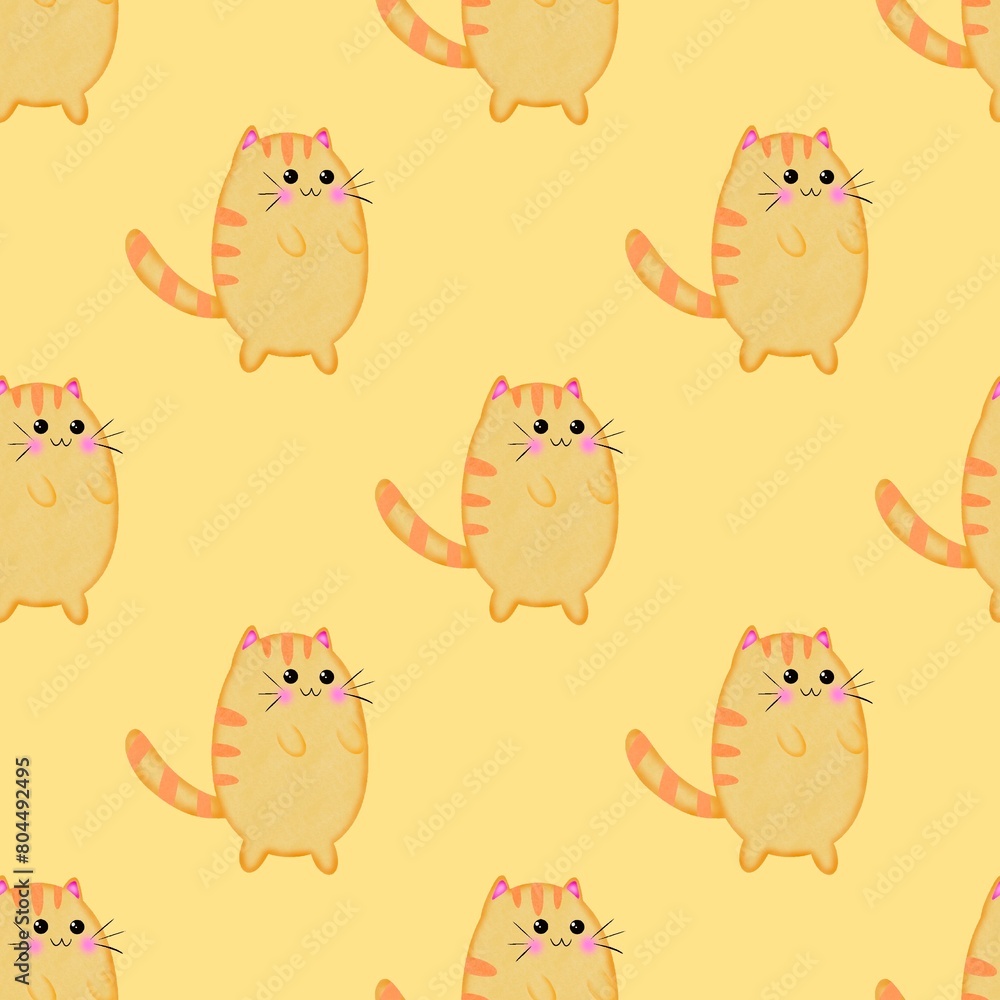 Obraz premium seamless pattern with cats