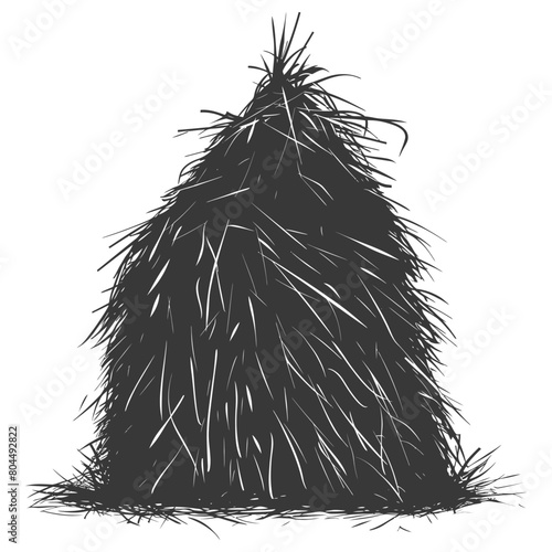 silhouette haystack full black color only