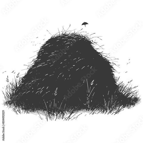 silhouette haystack full black color only