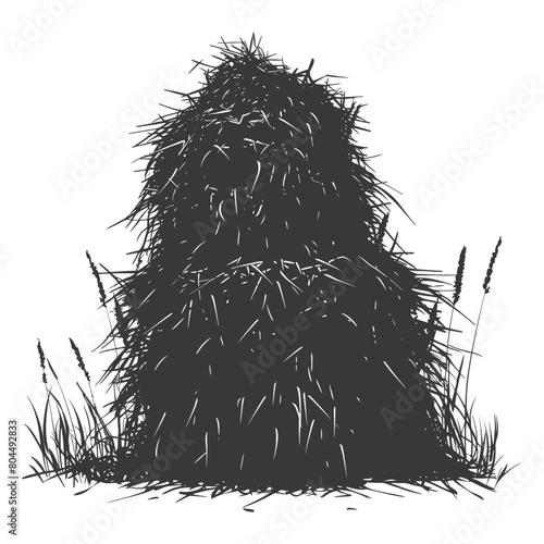 silhouette haystack full black color only