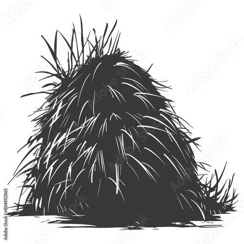 silhouette haystack full black color only