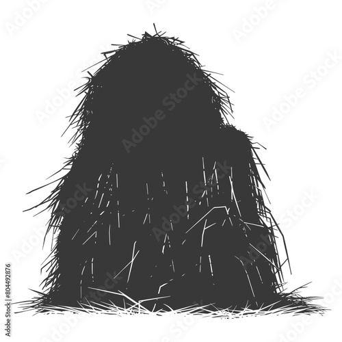 silhouette haystack full black color only