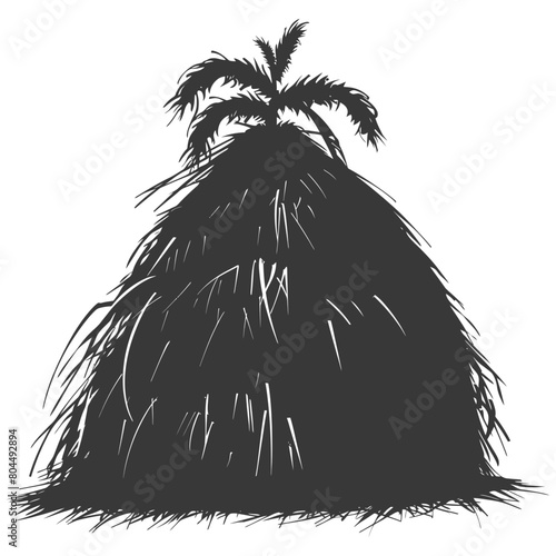 silhouette haystack full black color only