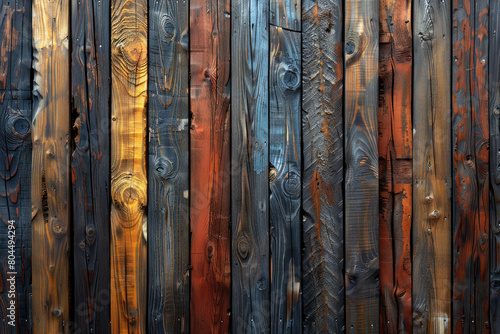 Old wood texture in different colors. Created with Ai