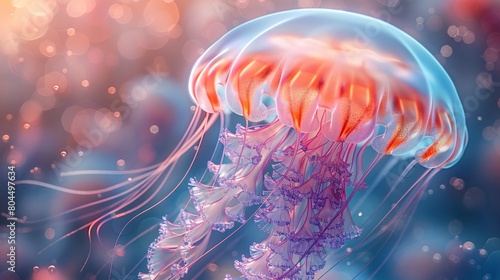 Colorful jellyfish photo