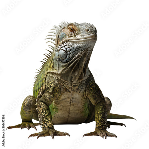 Image of an iguana on a transparent background