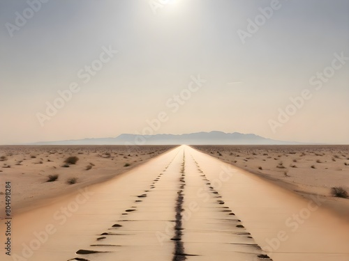 road in the desert mirage phenomena 