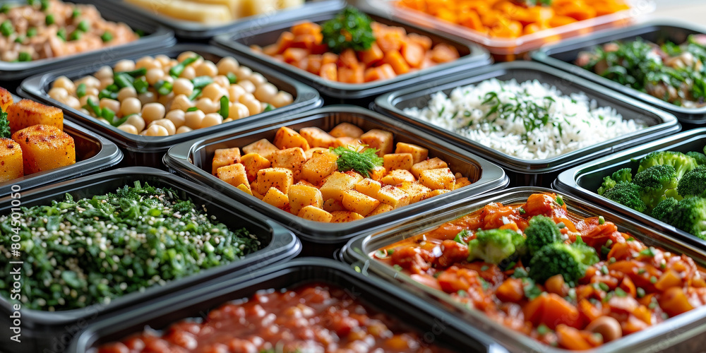 A diverse buffet selection featuring meat, vegetable dishes, and fresh salads. A diverse buffet selection featuring meat, vegetable dishes, and fresh salads.