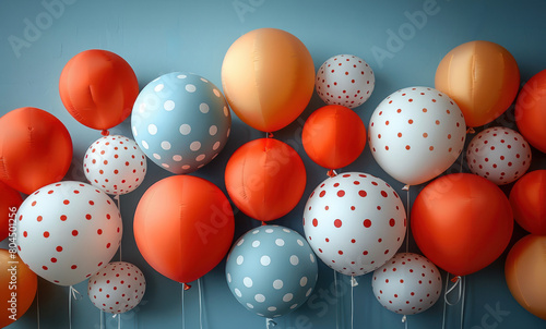 Colorful Balloons With Polka Dots