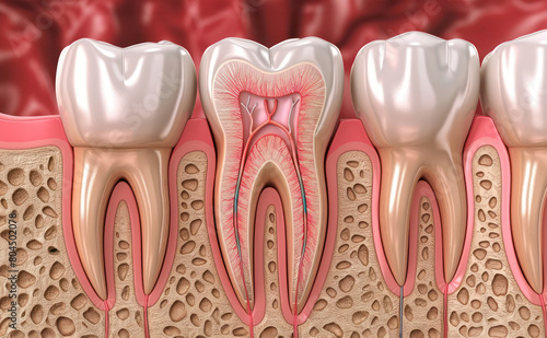 Dental Model of a Tooth and Gum