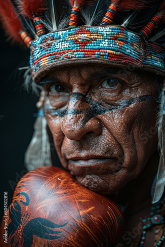 a Amazonas warrior wearing boxing gloves ,generative ai