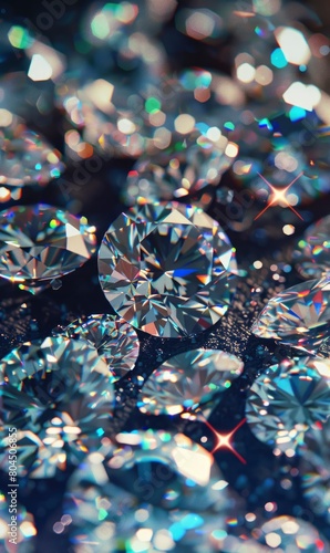 Whispers of luxury and opulence in the abstract portrayal of diamonds , Banner Image For Website