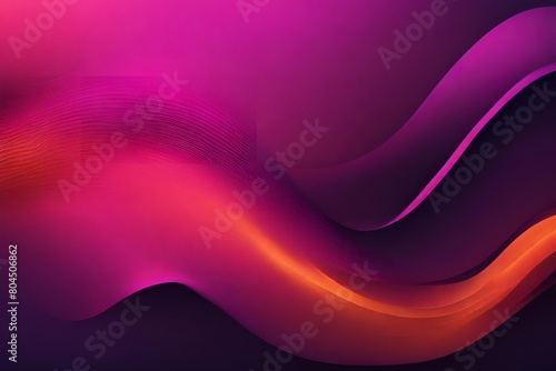 Abstract grainy gradient background purple pink orange black glowing color wave dark backdrop noise texture banner poster header design