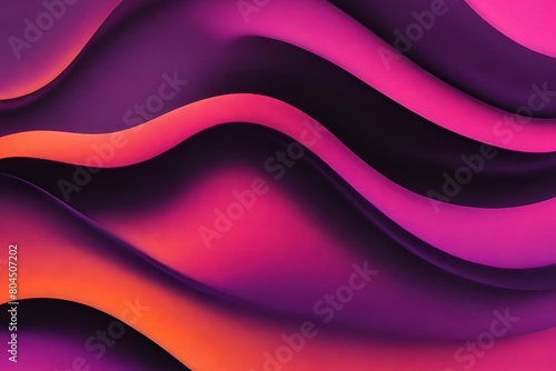 Abstract grainy gradient background purple pink orange black glowing color wave dark backdrop noise texture banner poster header design